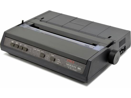 Okidata Microline 186 Parallel Serial USB Printer - Black 